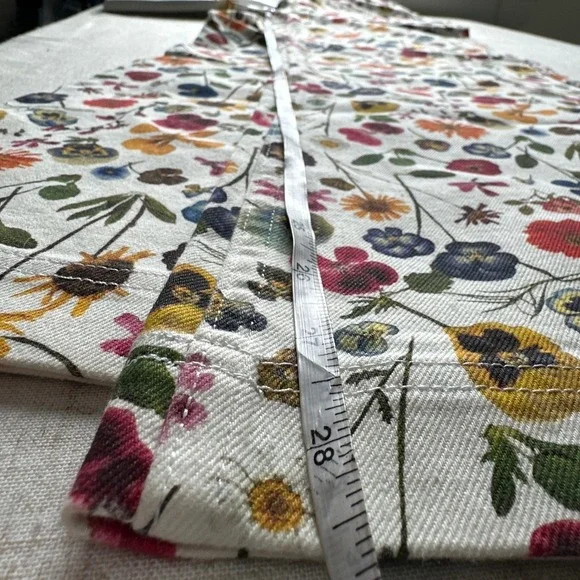 Rachel Antonoff Mike Pant Pressed Flowers Wide Leg High Rise Pants Size 4 - Picture 13 of 14